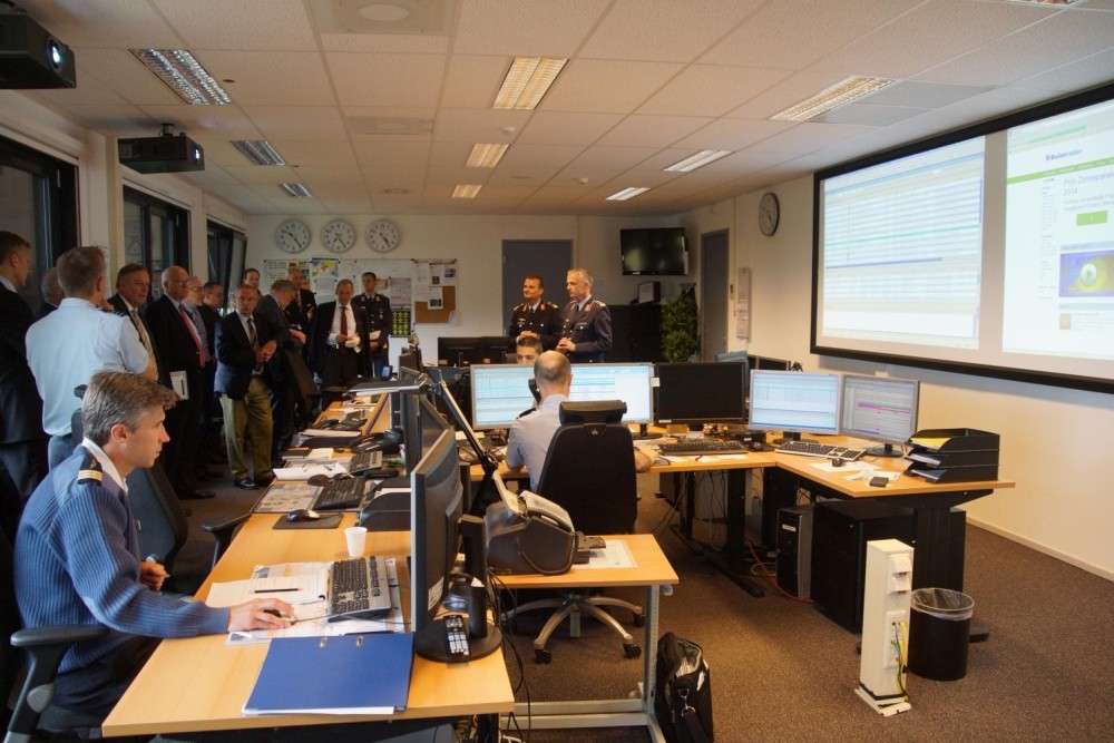 The delegation at the multinational operation center