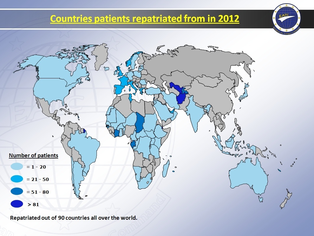 Overview of AECC conducted missions 2012