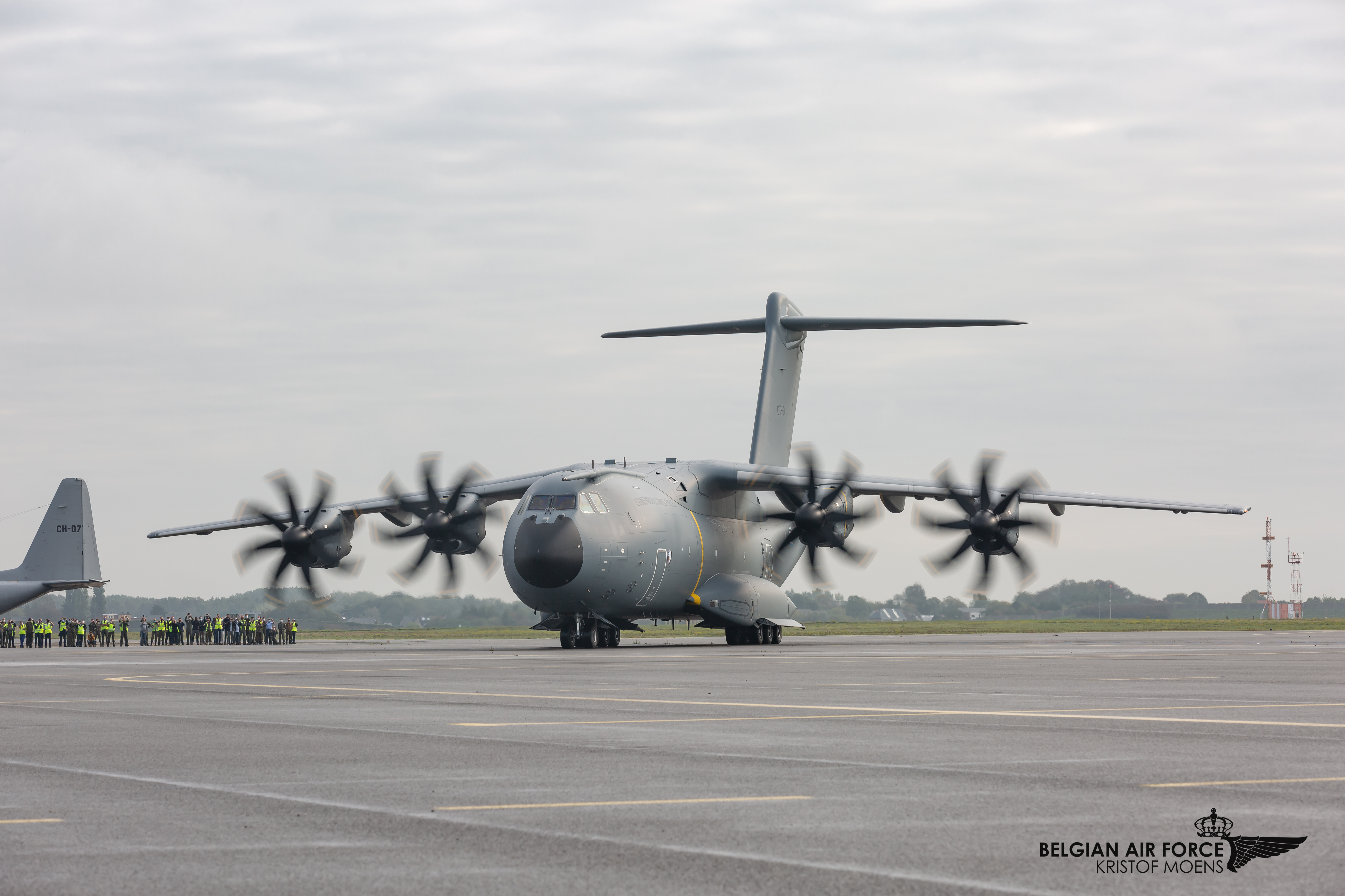 Impression from A400M arrival in Melsbroek