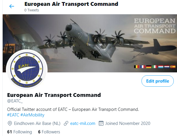 The European Air Transport Command flies on Twitter!