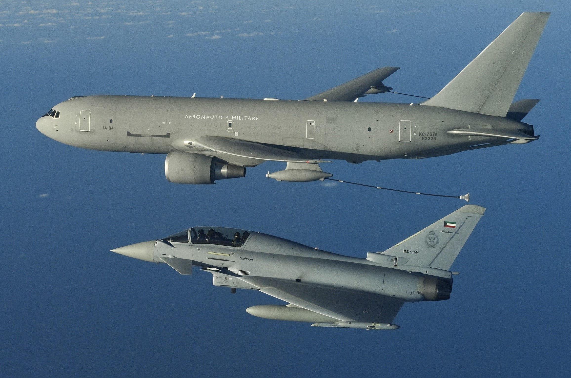Italian tanker air-to-air refuels Kuwaitis fighters