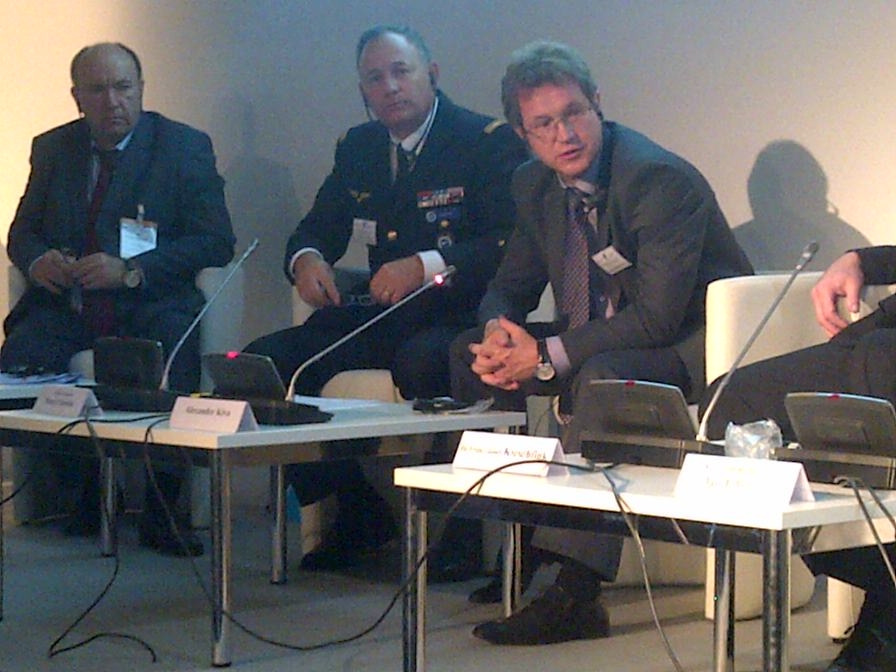 Image shows General Valentin while panel discussion